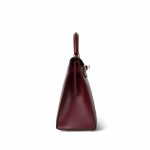 Kelly 28 Rouge H Box Calfskin Gold Plated Z Circle Stamp - Image 11