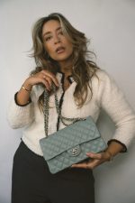 22C Green Caviar Quilted Classic Flap Medium Light Gold Hardware - Image 6