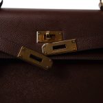 Kelly Sellier 28 Havana/ Brown Courchevel Gold Plated [E] Stamp - Image 8