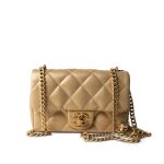 23P Gold Lambskin Quilted Mini Sweetheart Single Flap Bag Aged GHW - Image 2