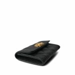 Black Boy Flap Cardholder Aged Gold Hardware - Image 9