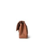 22S Caramel Lambskin Quilted Small Classic Flap Light Gold Hardware - Image 2