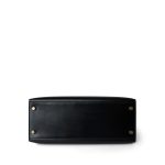 Kelly 28 Sellier Black Box Calfskin Gold Plated Y Circle Stamp - Image 4