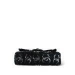 23B Black/Silver Sequins Logo Single Flap Bag - Image 7