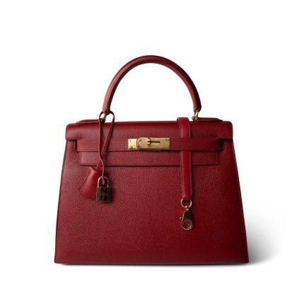 Kelly Sellier 28 Rouge Vif Courchevel Gold Plated (W) Stamp