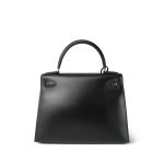 Kelly 28 Sellier Black Box Calfskin Gold Plated A Square Stamp - Image 13
