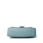 20c Tiffany Blue Caviar Quilted Classic Flap Small Light Gold Hardware - Image 5