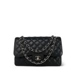 Black Jumbo Caviar Quilted Classic Flap SHW - Image 10