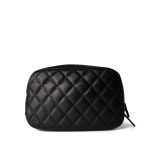 22C Black Caviar Quilted Cosmetic Pouch LGHW - Image 4