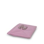 22S Pink Lambskin Quilted 19 Card Holder SHW - Image 4
