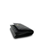 Black Caviar Quilted Wallet on Chain (WOC) Gold Hardware - Image 6