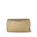 Gold Crumpled Calfskin Small XXL Travel Flap Bag Light Gold Hardware - Image 5