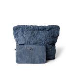 24S Washed Denim Quilted 22 Hobo Bag Small - Image 9