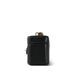 23A Black Lambskin Quilted Mini Vanity Case With Chain GHW - Image 2