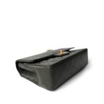Vintage Green/Grey Lambskin Quilted Classic Flap GHW - Image 5