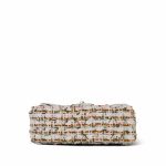 19C White/Orange/Gold Tweed Quilted Mini Rectangular Flap LGHW - Image 11