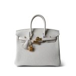 Birkin 25 Gris Pale Togo Gold Plated B Stamp - Image 15
