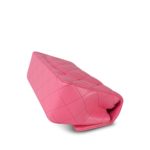 Pink Lambskin Quilted Mini Rectangular Flap Light Gold Hardware - Image 11