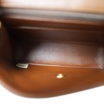 Brown/Caramel Lambskin Quilted Mini Square Flap Gold Hardware - Image 11