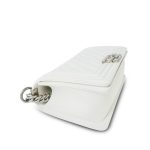 23P White Caviar Quilted Boy Bag Old Medium Aged Silver Hardware - Image 7