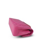 19C Pink Caviar Quilted Classic Flap Small Light Gold Hardware - Image 13