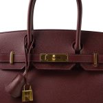 Birkin 30 Rouge H Epsom Gold Plated T Stamp - Image 5