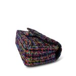 24S Multicolor Sequin Tweed Quilted Rectangular Mini Flap Light Gold Hardware - Image 11