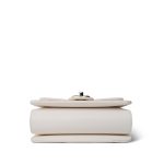 22C White Caviar Quilted Like A Wallet Flap Bag LGHW - Image 4