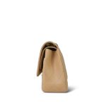 Beige Clair Caviar Quilted Jumbo Classic Flap Silver Hardware - Image 3