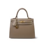 Kelly 25 Sellier Etoupe Veau Epsom Gold Plated Z Stamp - Image 11