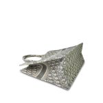 Dior Ecru and Gray Dior Oblique Embroidery Book Tote Large - Image 14