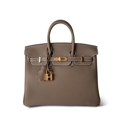 Birkin 25 Etoupe Togo Gold Plated B Stamp