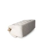 21S Ivory Caviar Quilted Mini Top Handle Antique Gold Hardware - Image 11