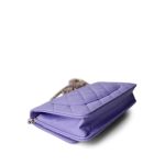 20S Purple Caviar Quilted Wallet on Chain WOC LGHW - Image 11