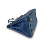 Birkin 25 Deep Blue Taurillon Gold Plated Y Stamp - Image 12