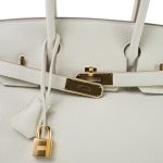 Birkin 30 Craie Veau Togo Gold Plated C Stamp - Image 4