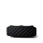 Black Caviar Quilted XXL Jumbo Single Flap Light Gold Hardware - Image 5
