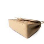 Beige Lambskin Matelasse Double Flap Gold Hardware - Image 10