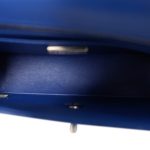 Blue Python Mini Rectangular Flap Silver Hardware - Image 10