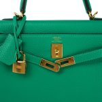 Kelly 25 Retourne Menthe Togo Gold Plated Z Stamp - Image 12
