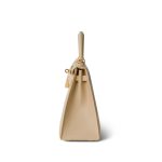 Kelly 25 Sellier Parchemin / Light Beige Box Calfksin E Square Stamp - Image 11