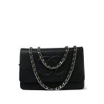 Black Caviar Quilted Timeless Wallet on Chain WOC GHW - Image 11