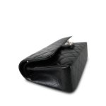 Black Caviar Quilted Classic Flap Medium Silver Hardware - Image 7