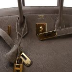 Birkin 30 Etoupe Togo Gold Plated C Stamp - Image 5