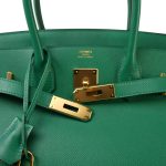 Birkin 30 Malachite Epsom Gold Plated C Stamp - Image 17
