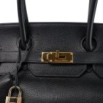 Shoulder Birkin 42 JPG Noir Clemence Gold Plated [J] Stamp - Image 3