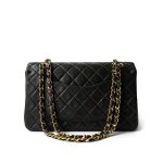 Vintage Green/Grey Lambskin Quilted Classic Flap GHW - Image 4