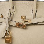 Birkin 25 Trench Veau Togo Gold Plated A Stamp - Image 5