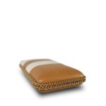 Beige White Lambskin Stitched CC Logo Clutch On Chain LGHW - Image 8