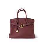 Birkin 30 Rouge H Veau Togo Gold Plated Y Stamp - Image 7
